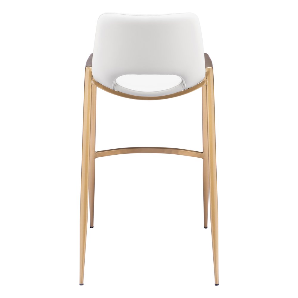 Desi Barstool (Set of 2) White & Gold. Picture 4