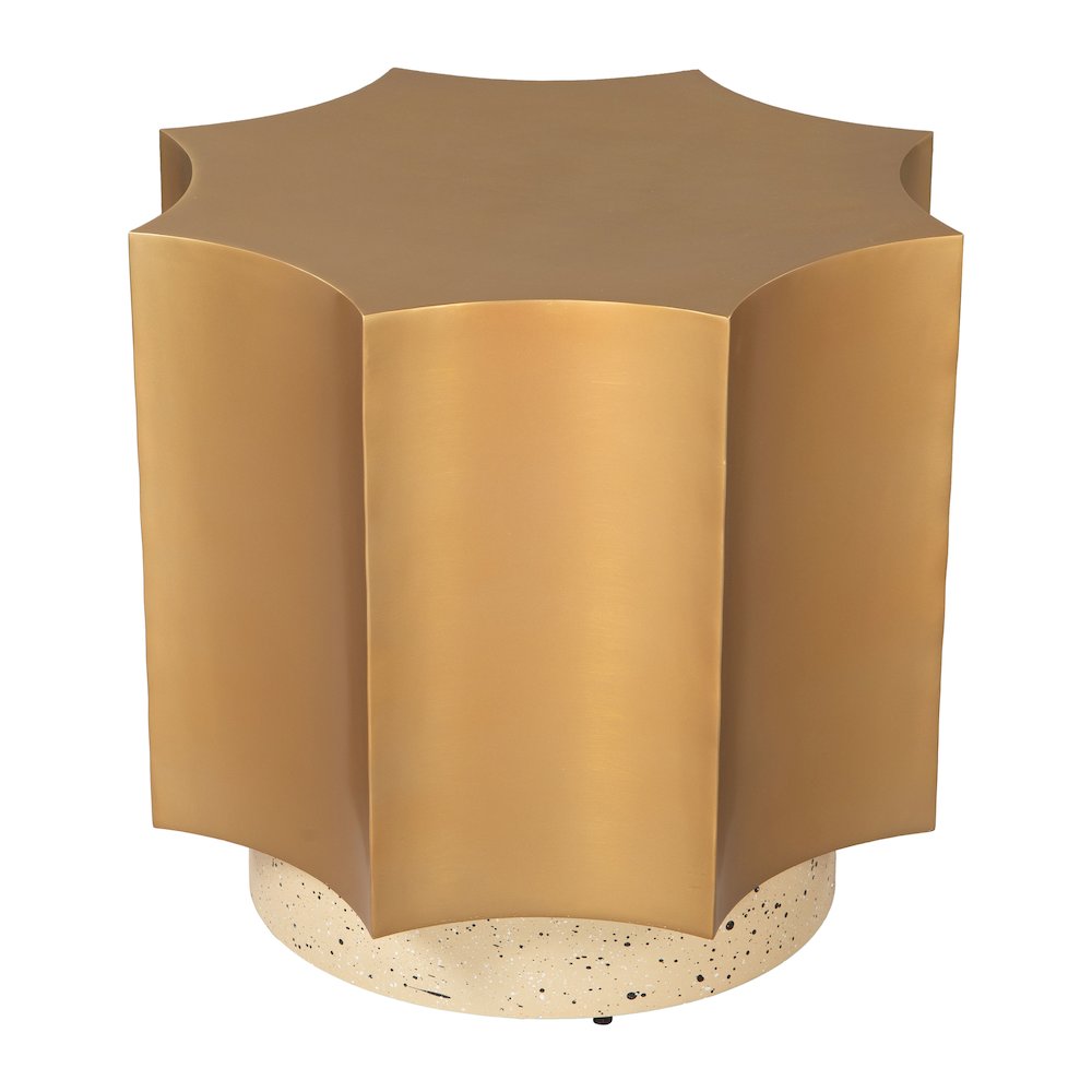 Osam Side Table Gold & Beige. Picture 4