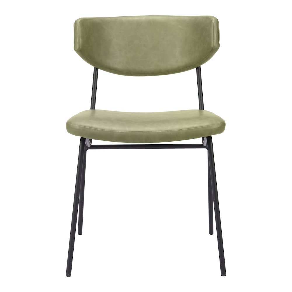 Charon Dining Chair (Set of 2) Green. Picture 5
