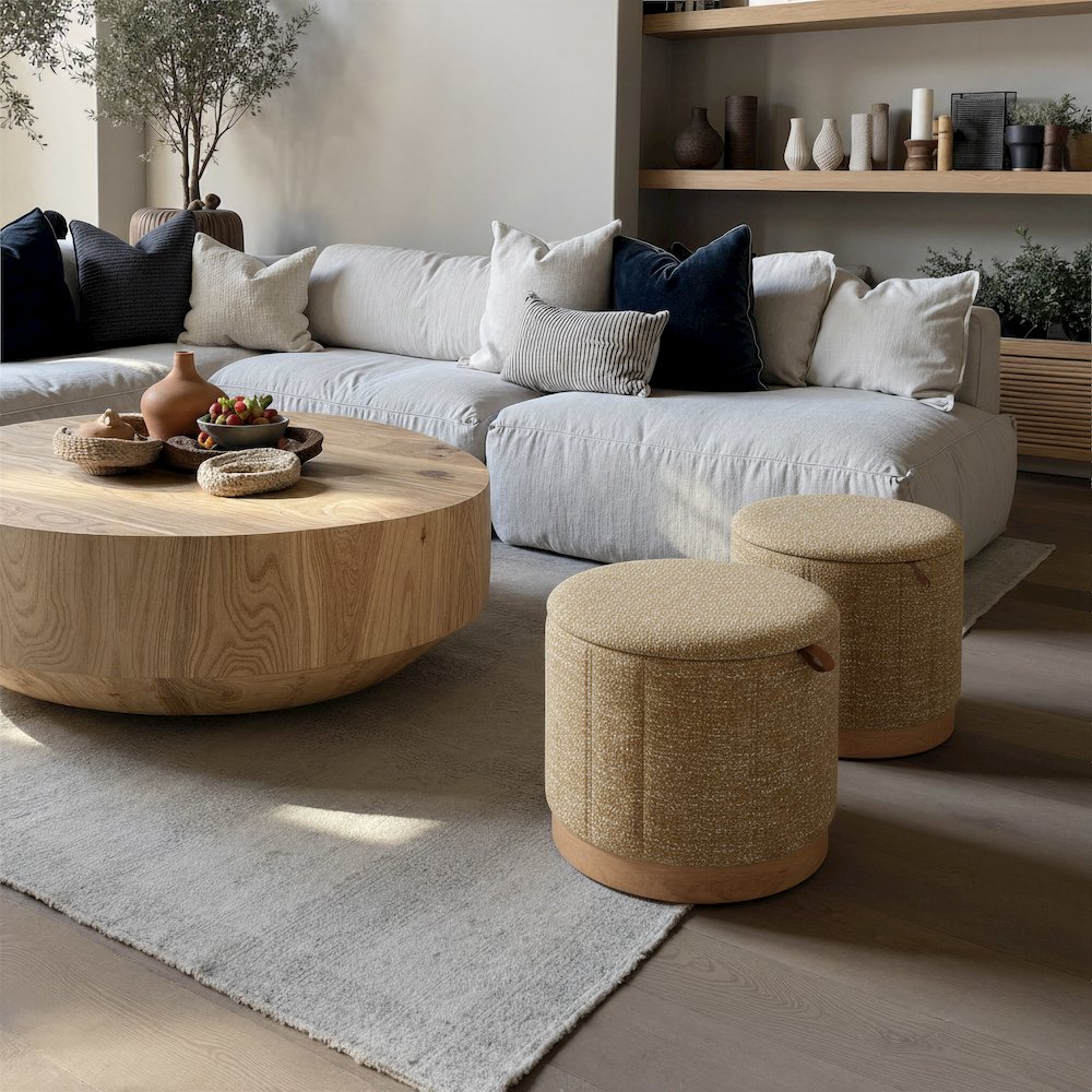 Fije Storage Ottoman Oat Yellow. Picture 9