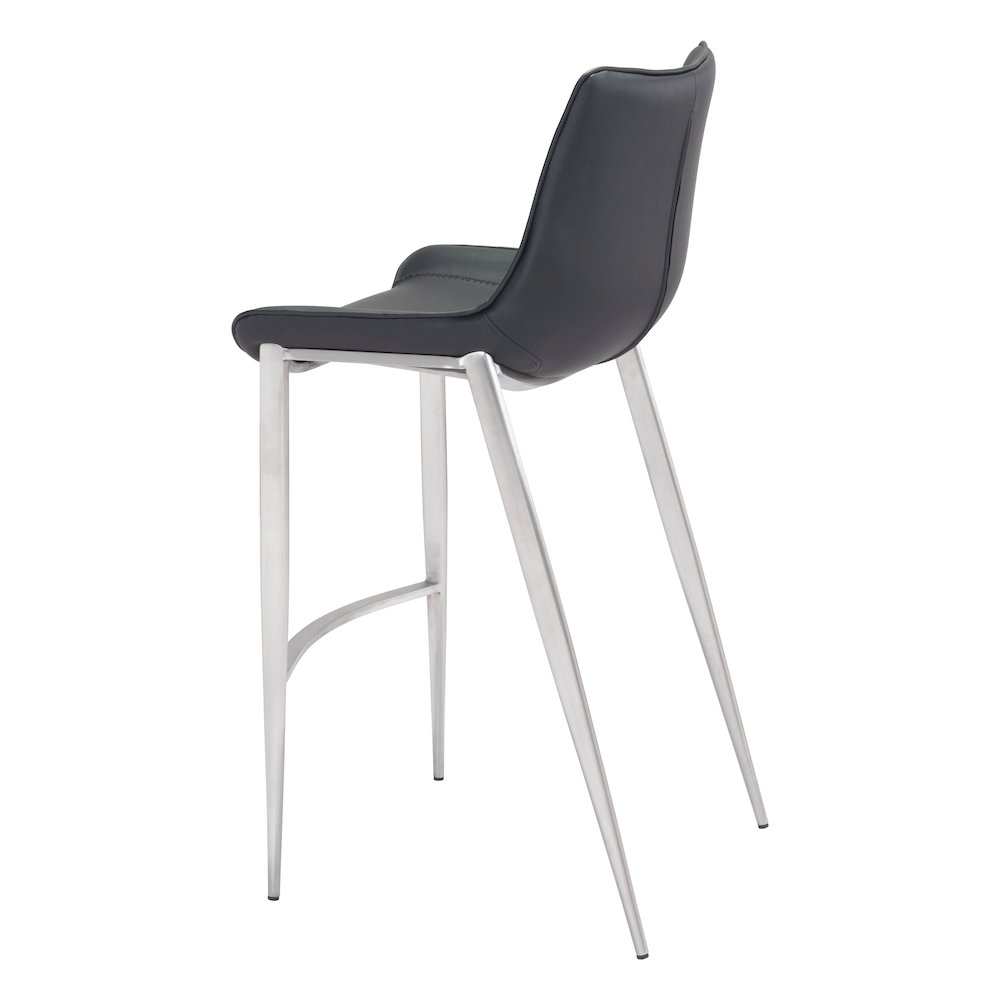 Magnus Barstool (Set of 2) Black & Silver. Picture 5