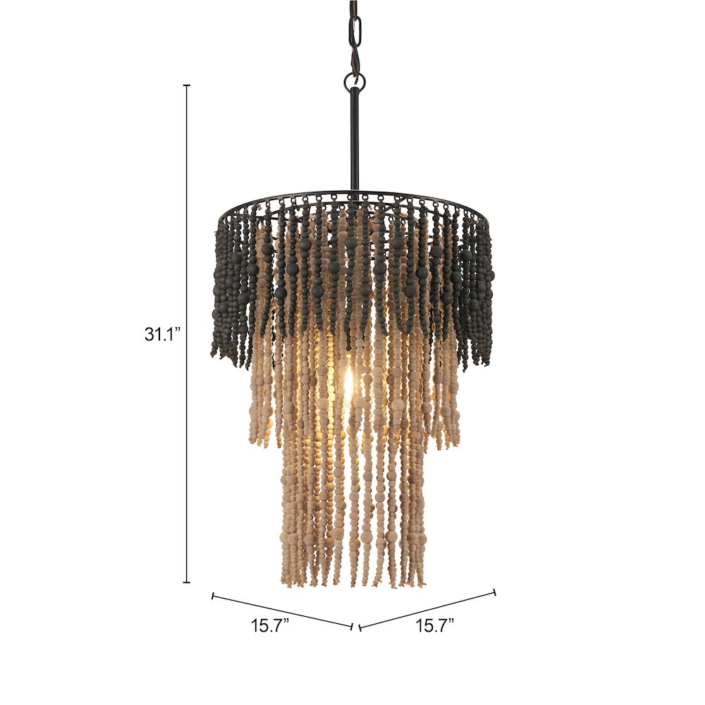 Bizu Ceiling Lamp Black & Beige. Picture 10