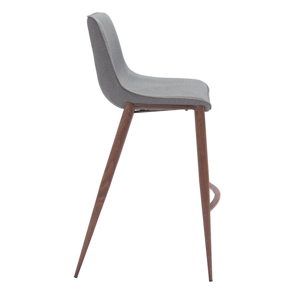 Magnus Barstool (Set of 2) Slate Gray & Walnut. Picture 2