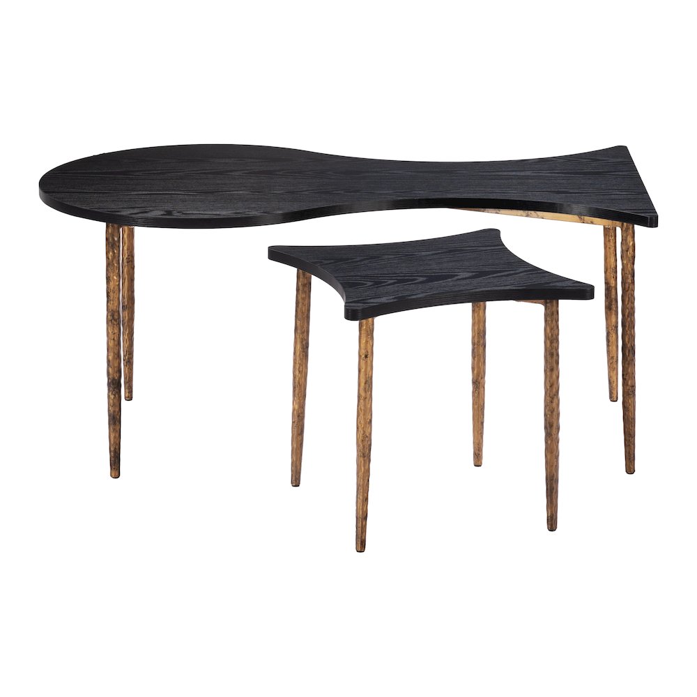 Norden Coffee Table Set (2-Piece) Black & Bronze. Picture 3