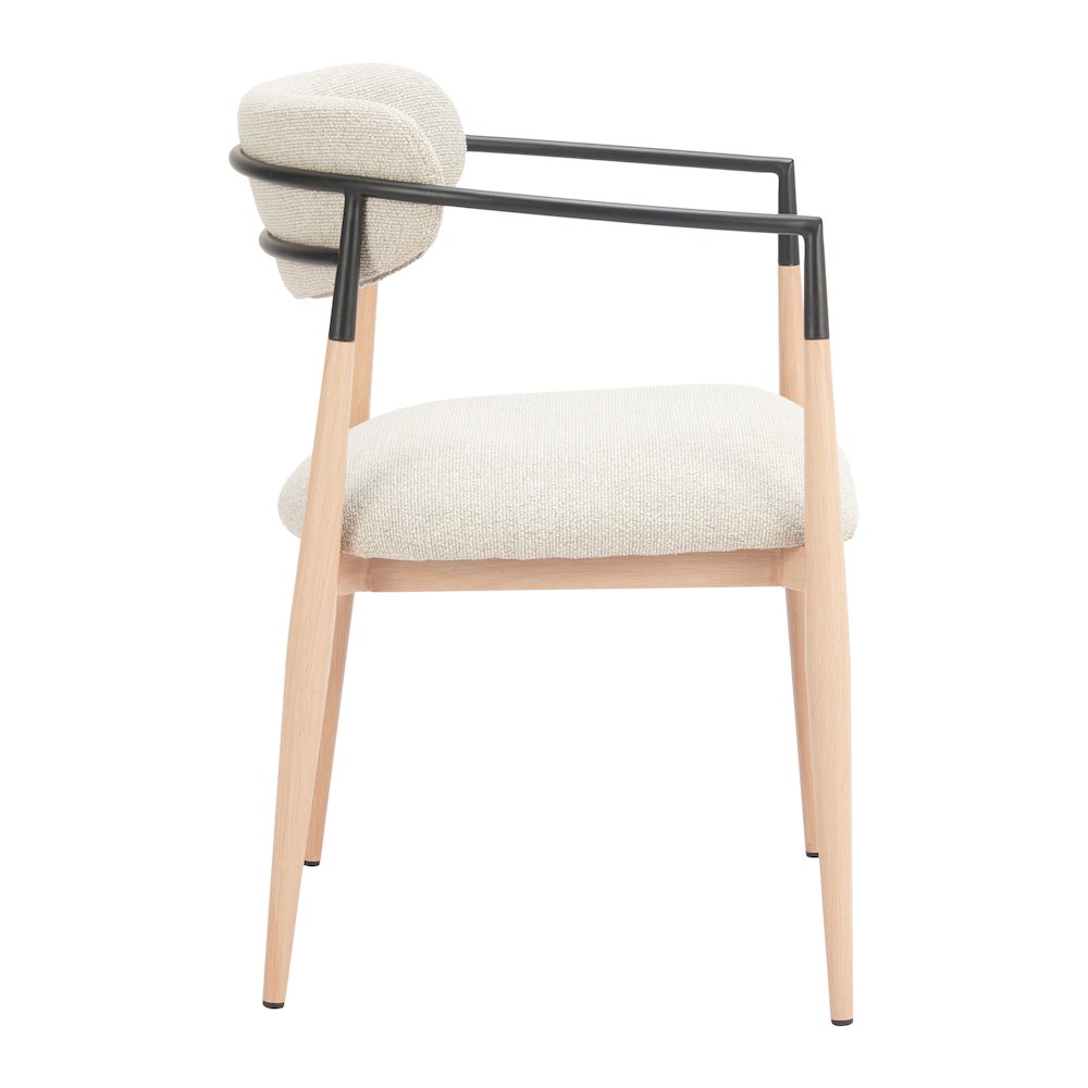 Equinox Dining Chair Oyster Gray & Natural. Picture 2