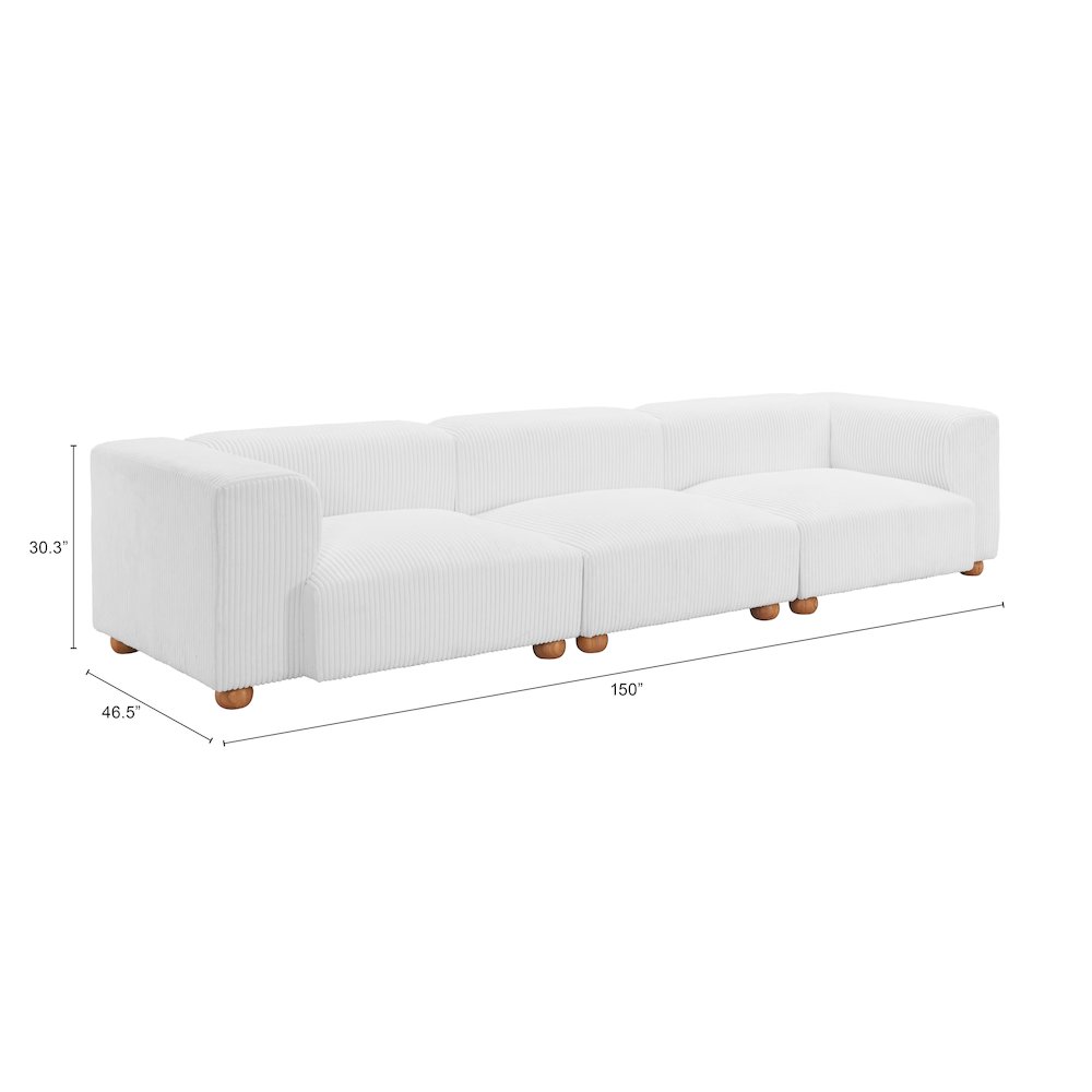 Tayte Sofa White. Picture 7