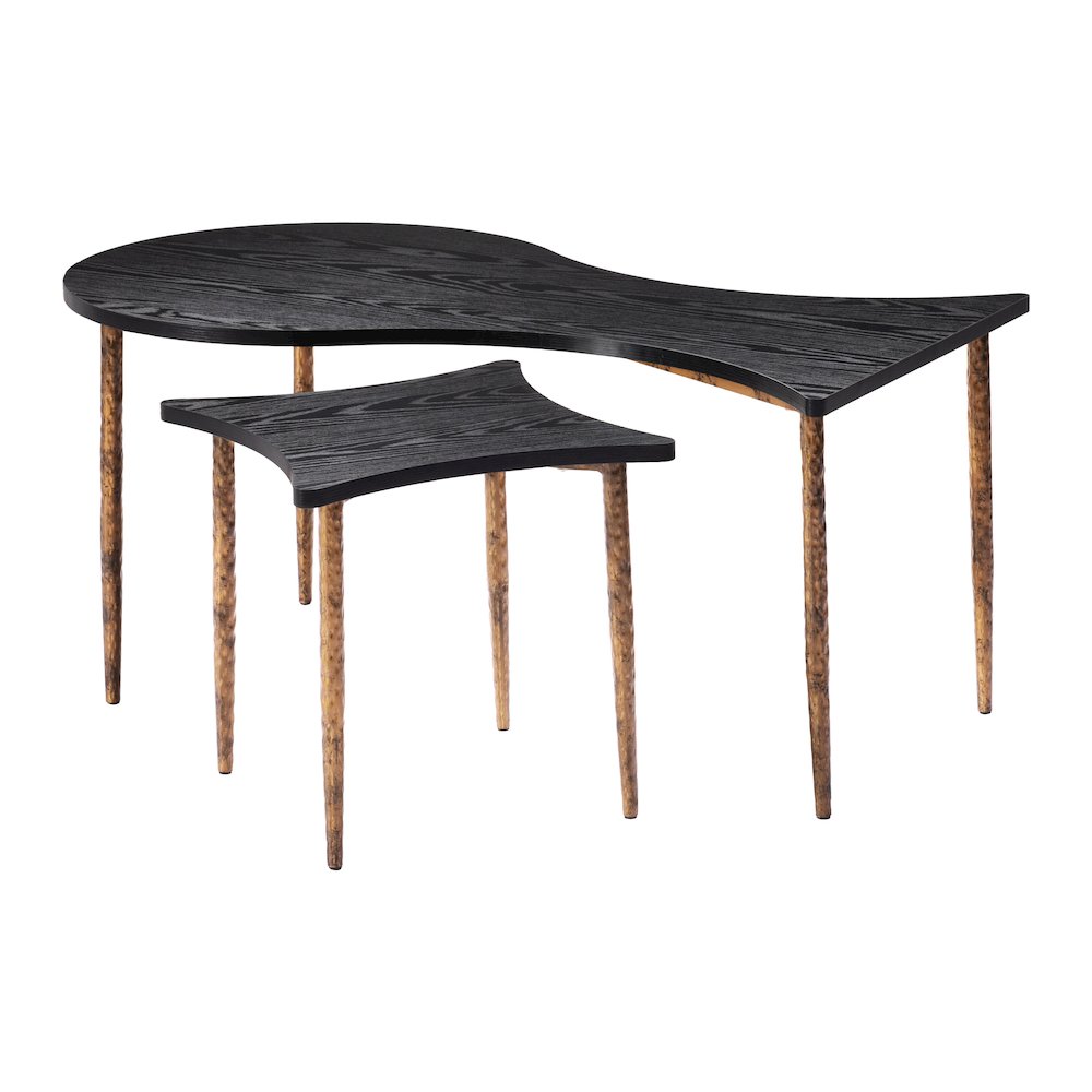 Norden Coffee Table Set (2-Piece) Black & Bronze. Picture 4