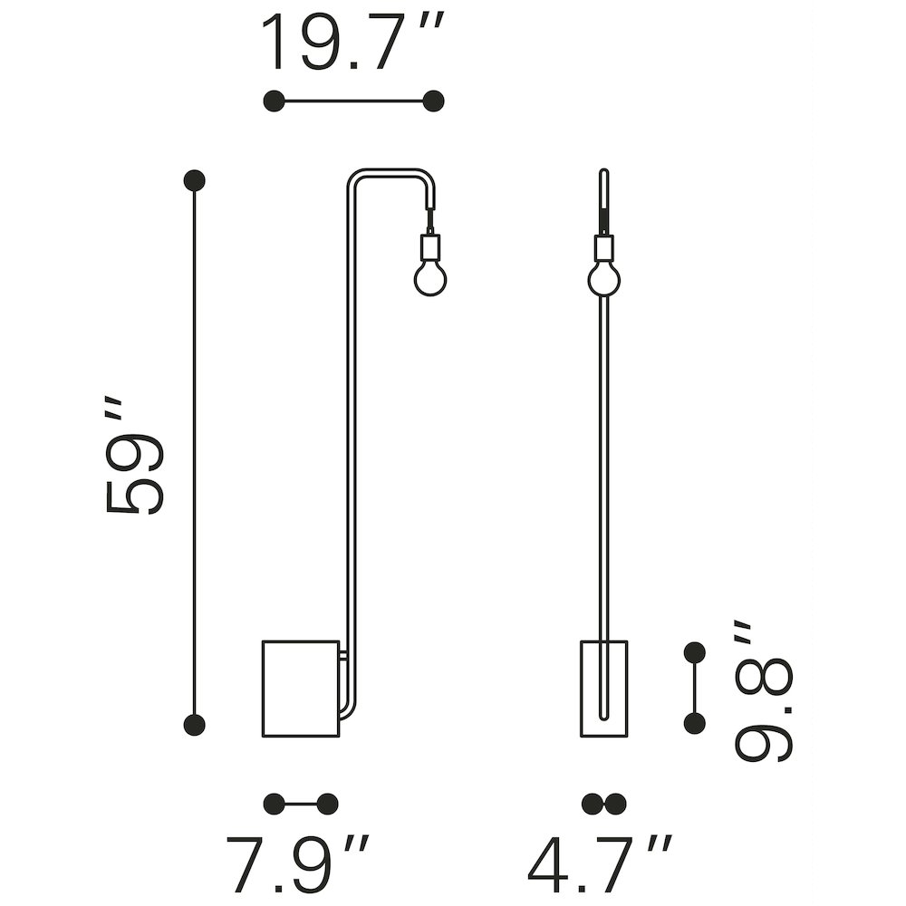 Lancia Floor Lamp Black. Picture 6