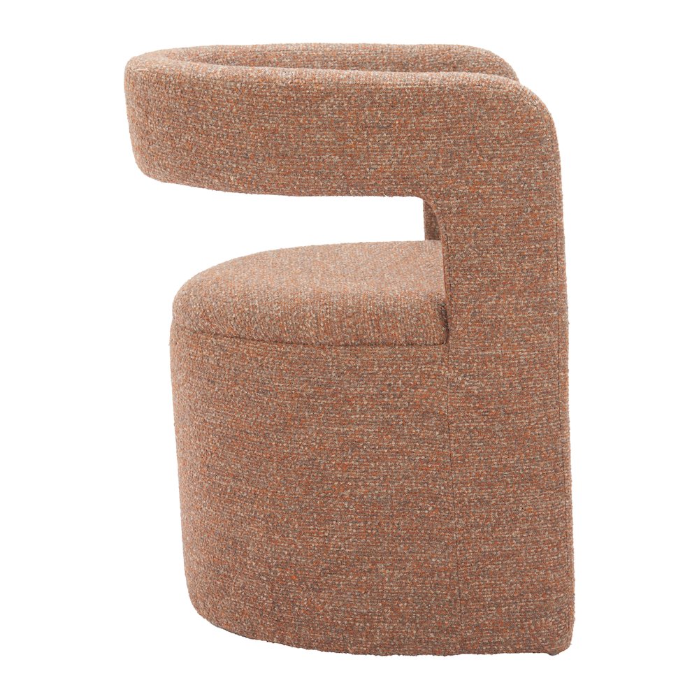 Atria Accent Chair & Ottoman Tawny Brown. Picture 2