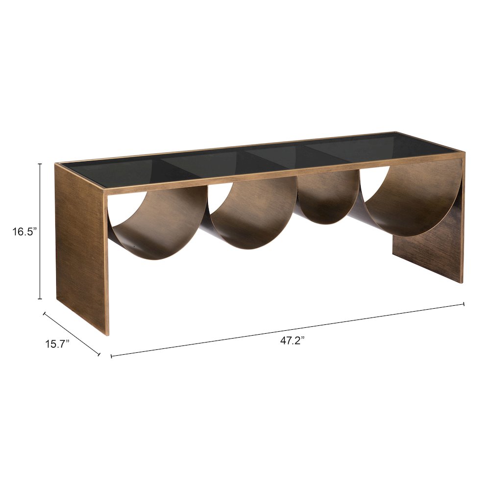 Reed Coffee Table Brass & Black. Picture 7