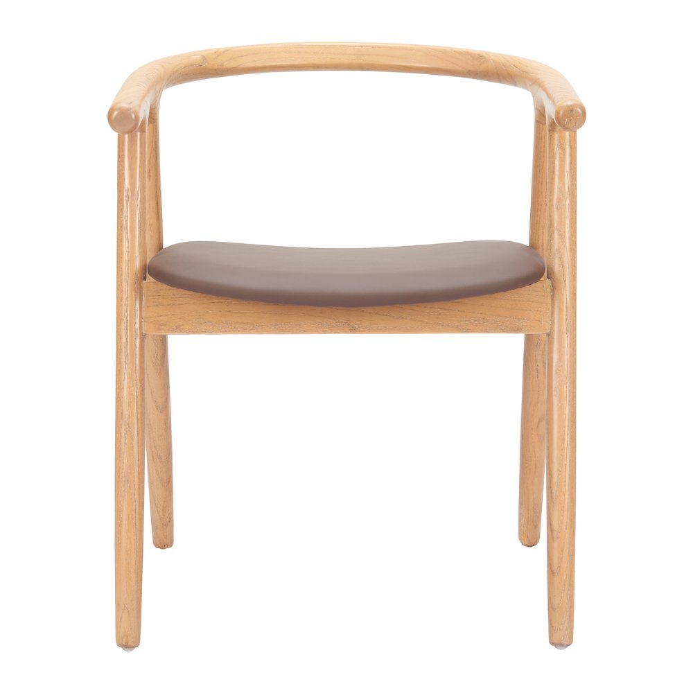 Peker Dining Chair (Set of 2) Brown & Natural. Picture 3
