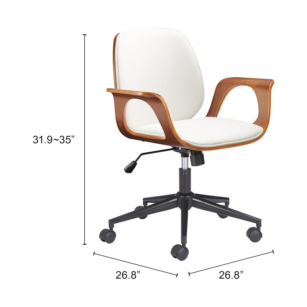 Ali Office Chair White. Picture 7