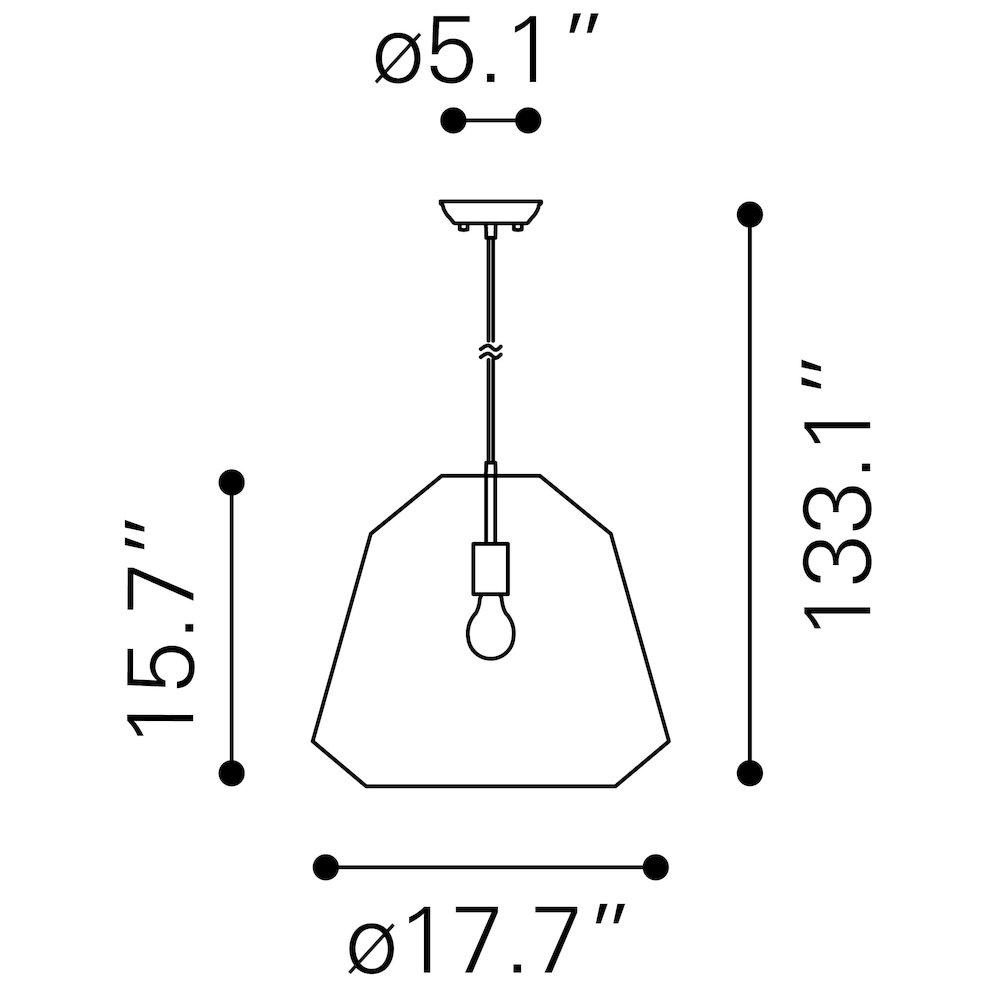 Impala Ceiling Lamp Brown. Picture 12
