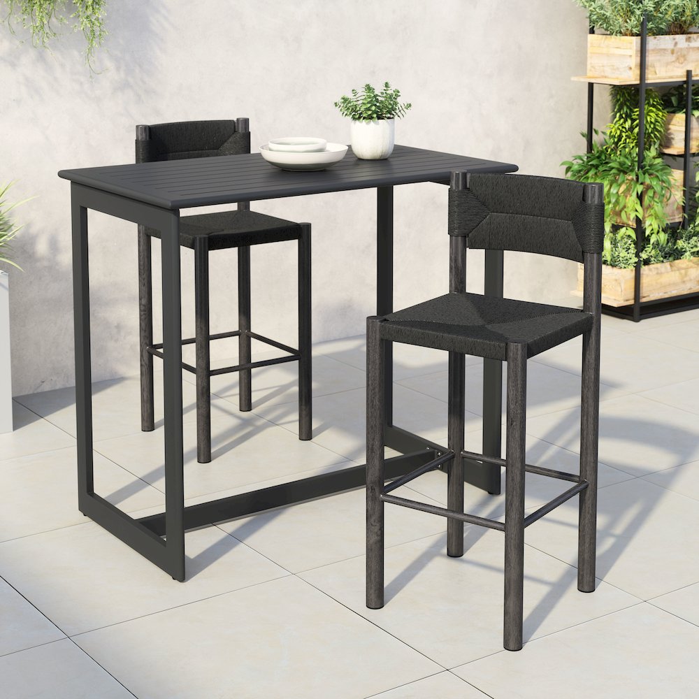 Iska Barstool (Set of 2) Black. Picture 9