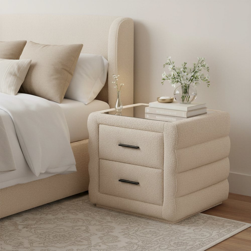 Soffice Nightstand Beige. Picture 8