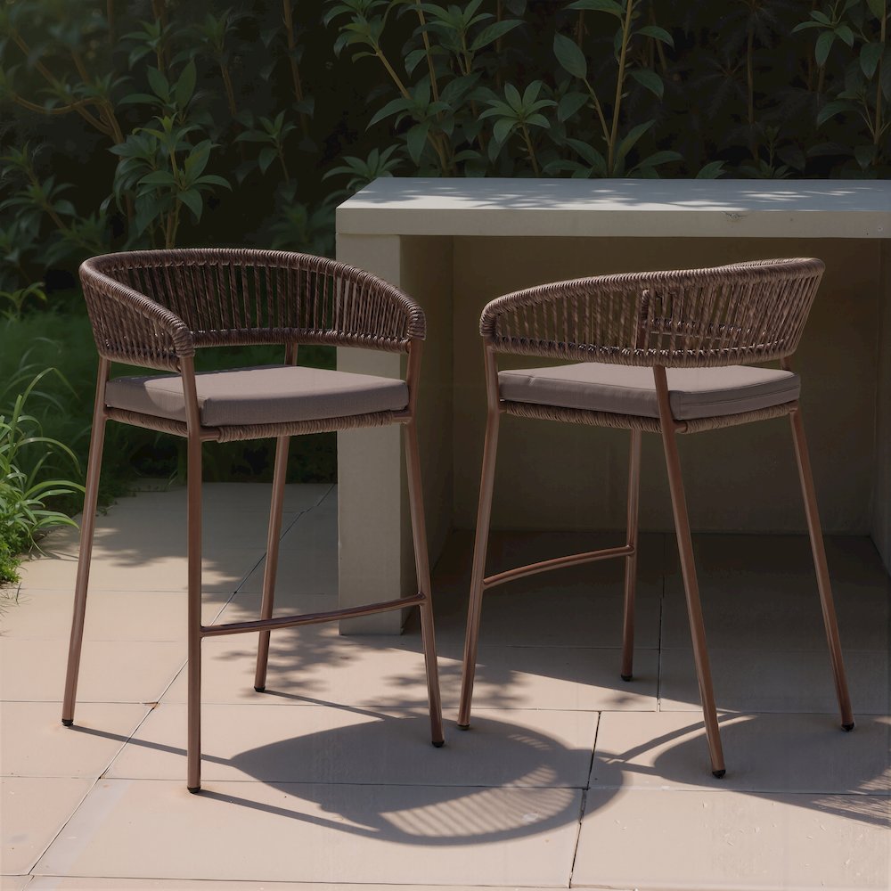 Skye Barstool (Set of 2) Brown. Picture 8