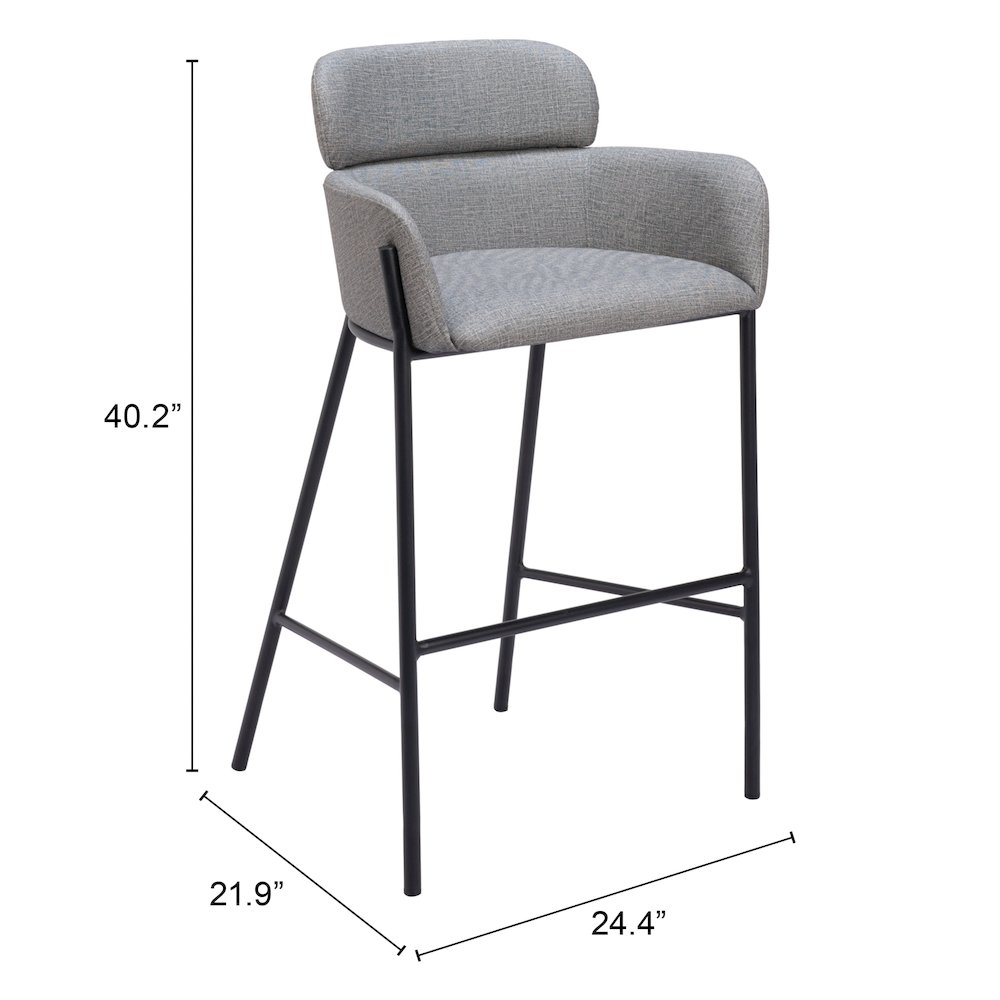 Bremor Barstool Slate Gray. Picture 7