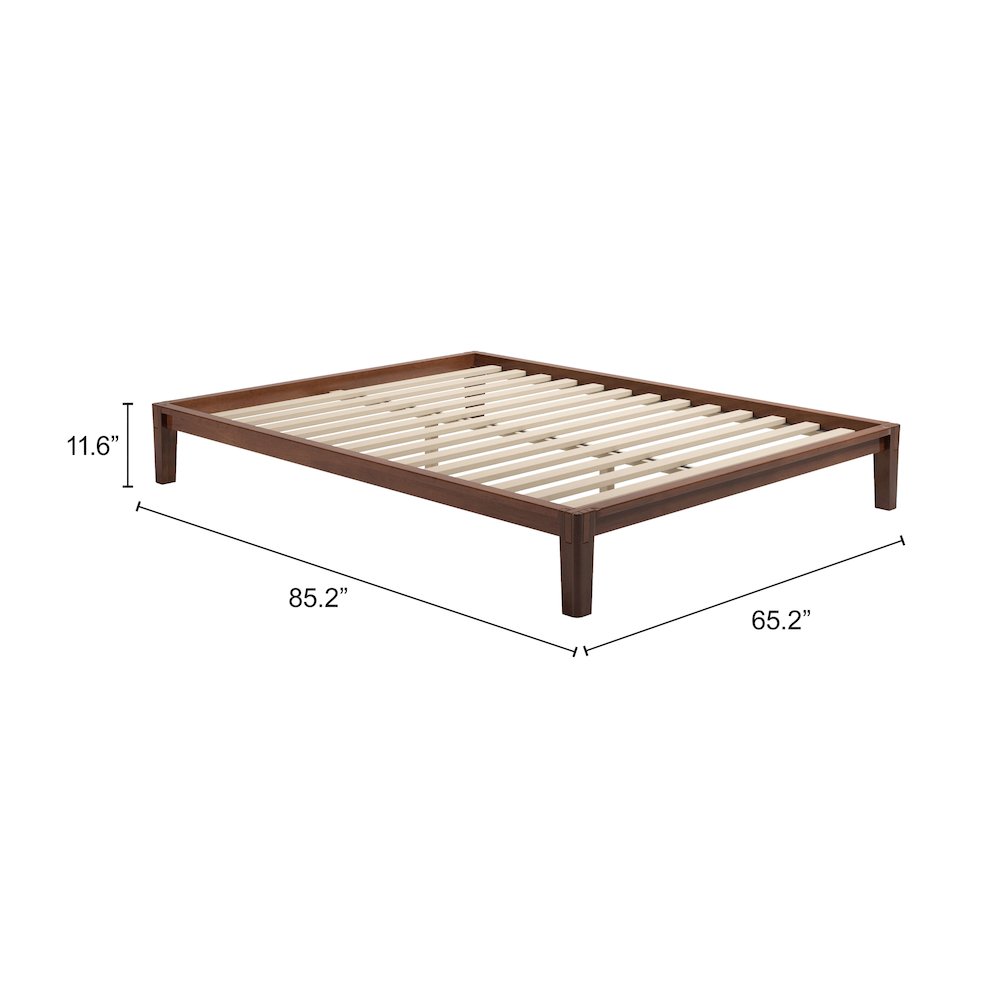 Luum Queen Platform Bed Frame Walnut. Picture 9