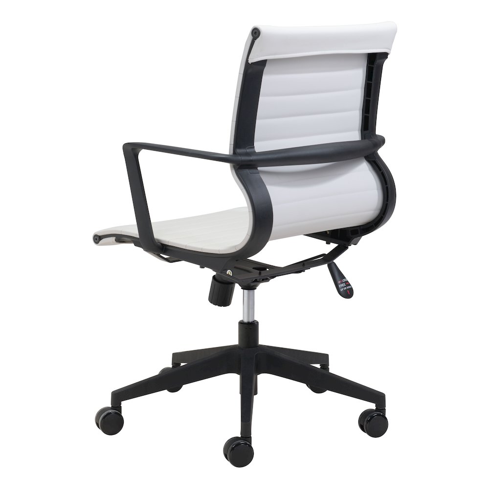 White Mid-Back Stacy Office Chair, Belen Kox. Picture 5