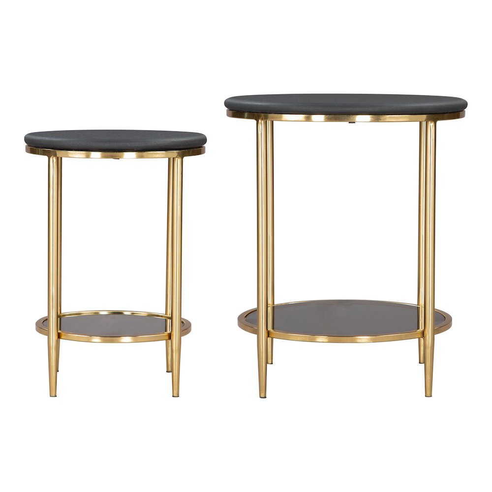 Koper Coffee Table Set (2-Piece) Black. Picture 2