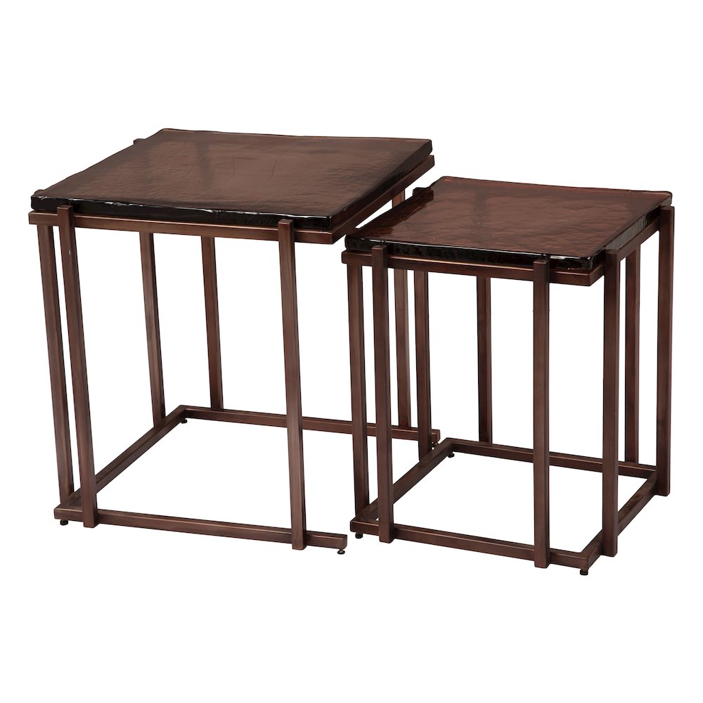 Shimai Nesting Tables (2-Piece) Bronze. Picture 1