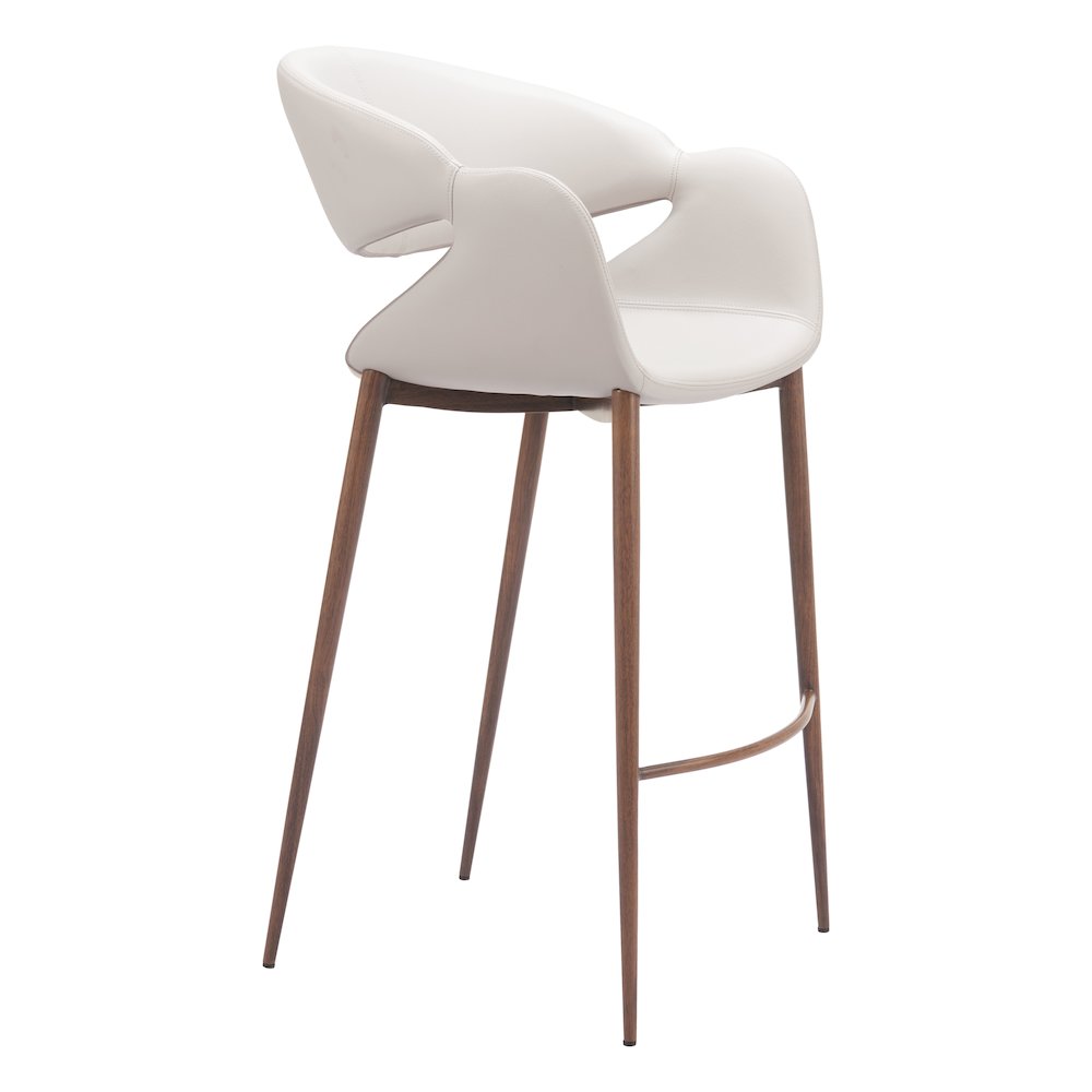 Limay Barstool Beige & Walnut. Picture 8