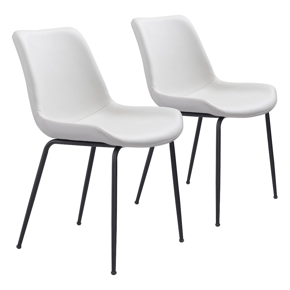 Byron Dining Chair (Set of 2) White. Picture 6