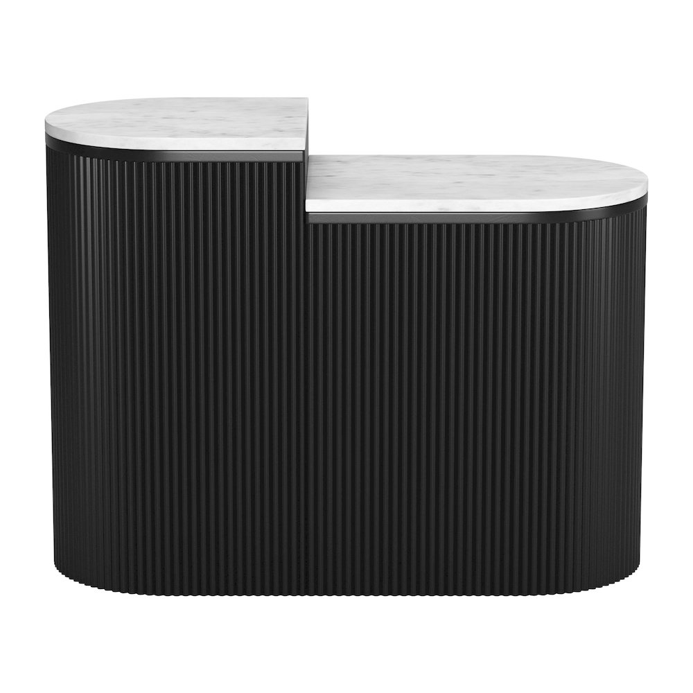 Ormara Side Table Set (2-Piece) White & Black. Picture 5