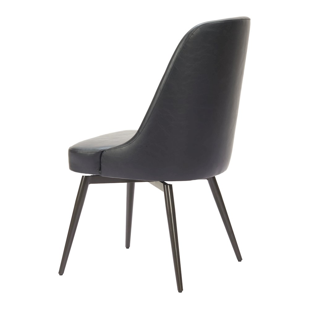 Keppel Swivel Dining Chair (Set of 2) Black. Picture 5