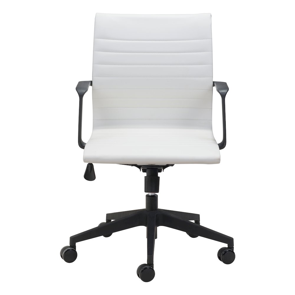 White Mid-Back Stacy Office Chair, Belen Kox. Picture 3