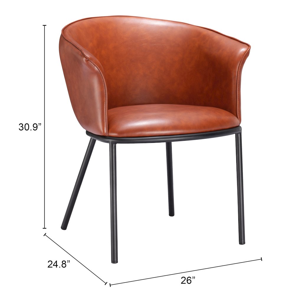 Garston Dining Chair Brown. Picture 7