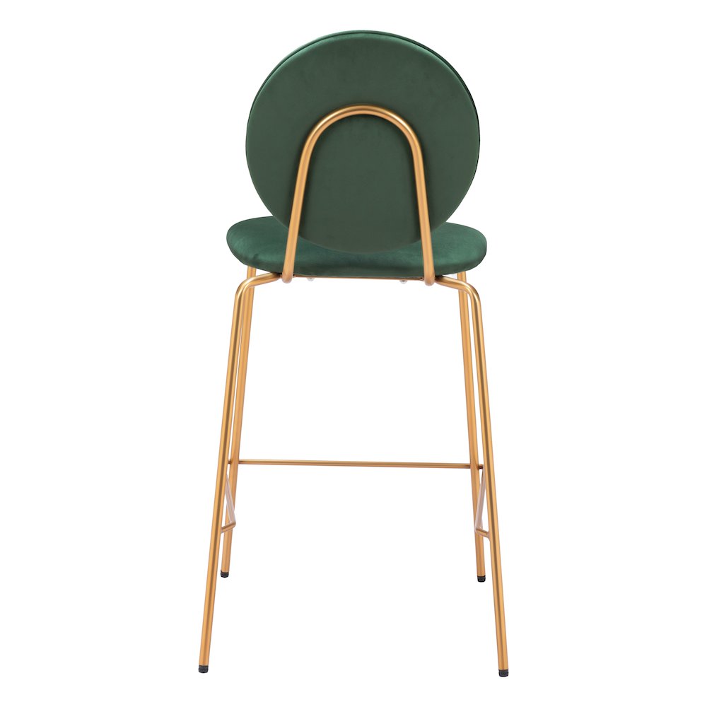 Odessa Counter Stool (Set of 2) Green & Gold. Picture 4