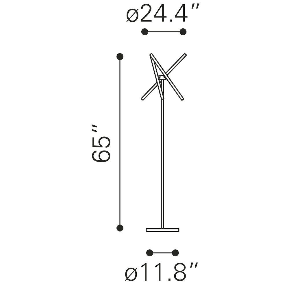 Garza Floor Lamp Brass. Picture 10