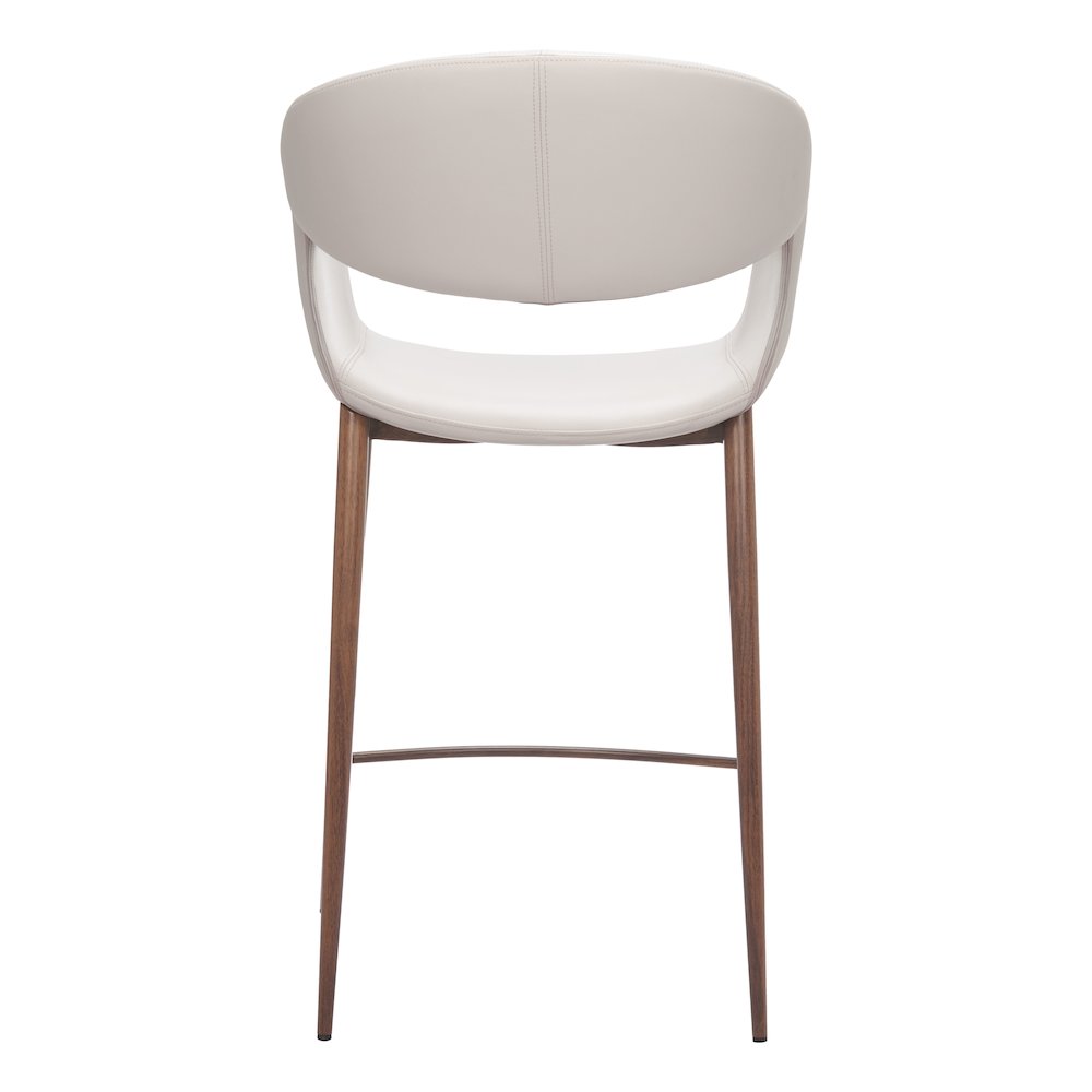 Limay Counter Stool Beige & Walnut. Picture 4