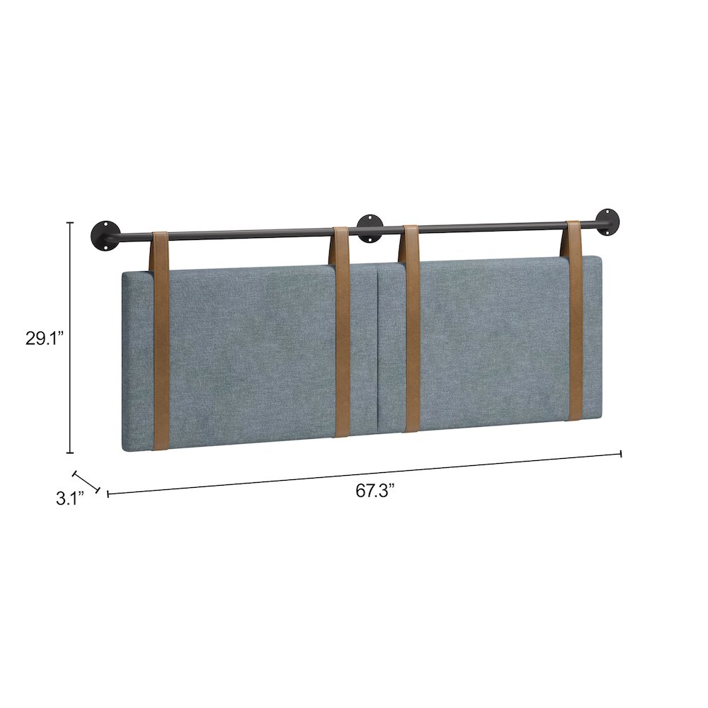 Zeva Floating Queen Headboard Gray. Picture 12