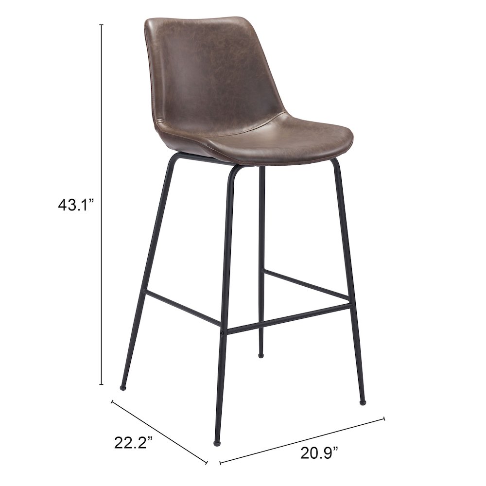 Byron Barstool Brown. Picture 7