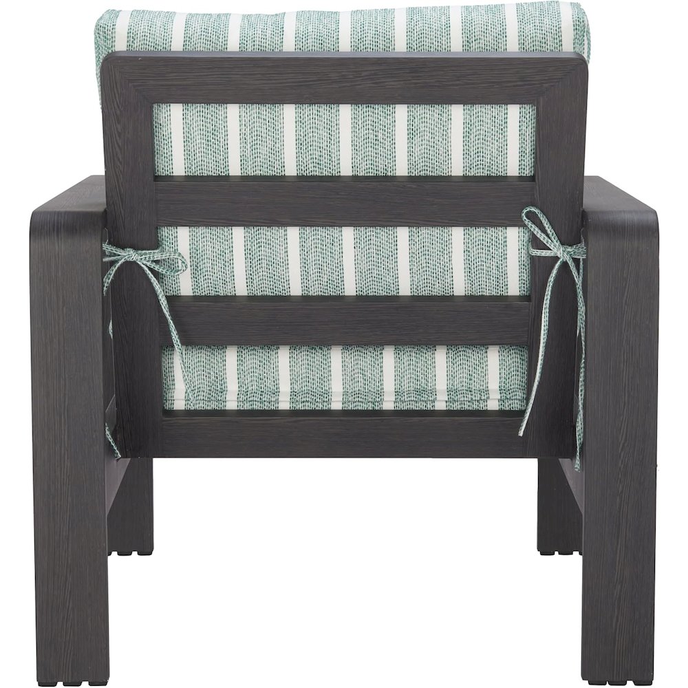 Green Aluminum Outdoor Chair, Modern Patio Seating for Garden or Deck. Picture 6