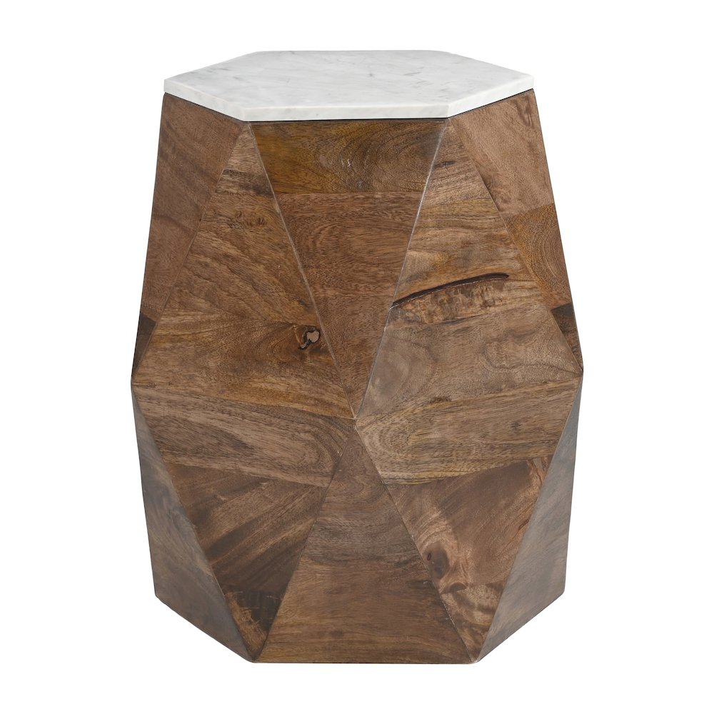 Bisel Side Table White & Walnut. Picture 3