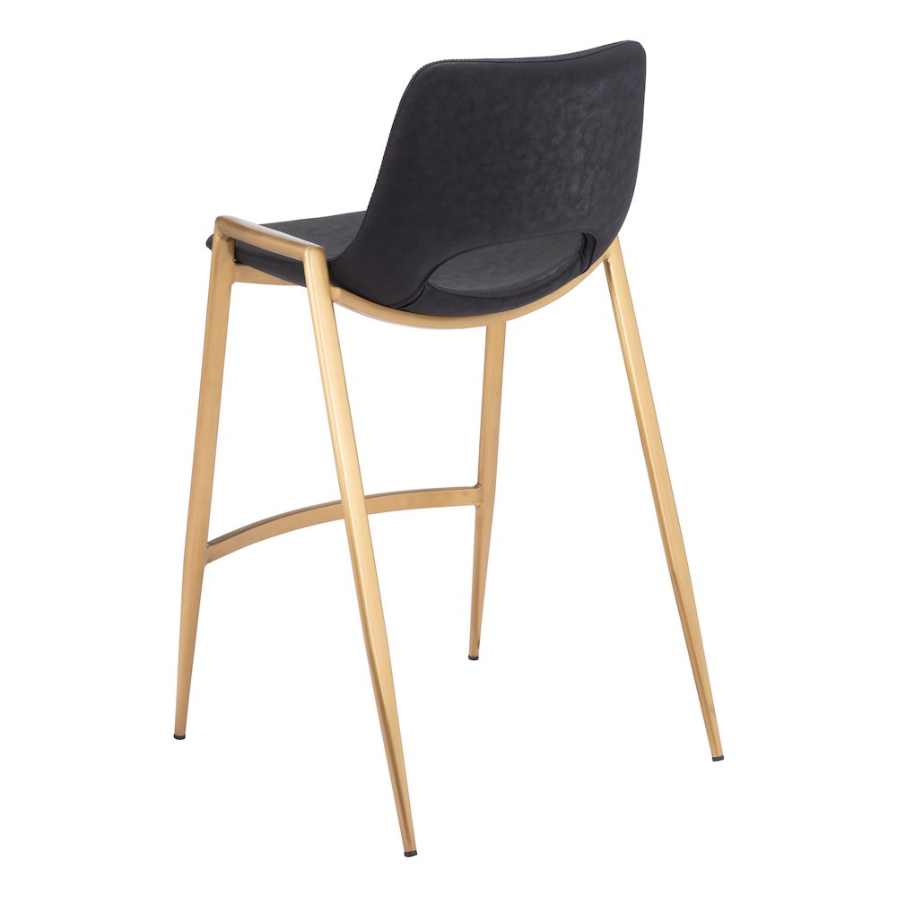Desi Counter Stool (Set of 2) Black & Gold. Picture 5