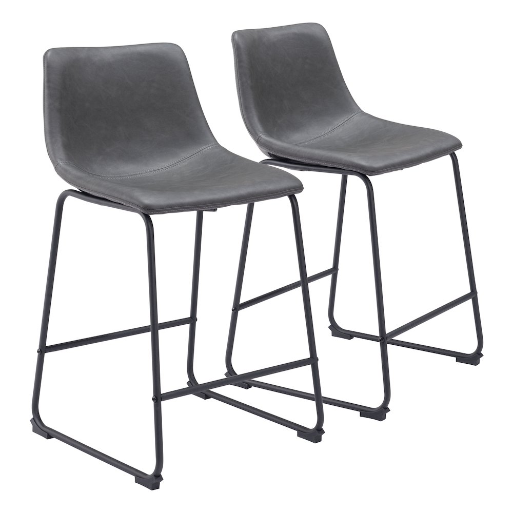 Smart Counter Stool (Set of 2) Charcoal. Picture 6