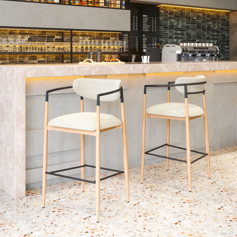 Equinox Barstool Oyster Gray & Natural. Picture 9