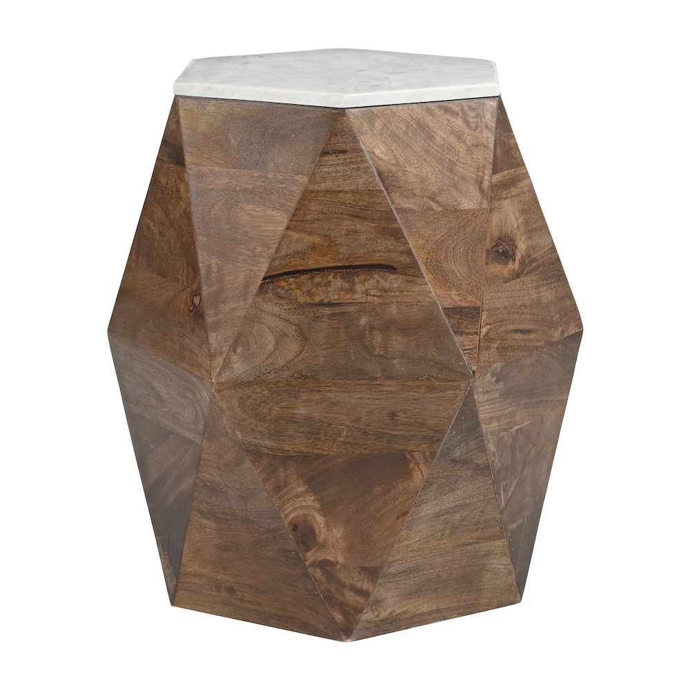 Bisel Side Table White & Walnut. Picture 1