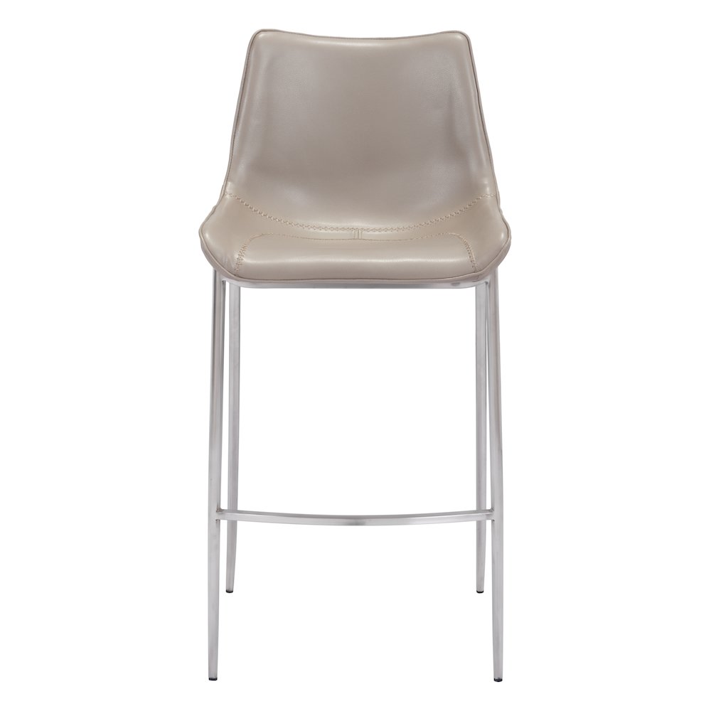 Magnus Barstool (Set of 2) Brown & Silver. Picture 3