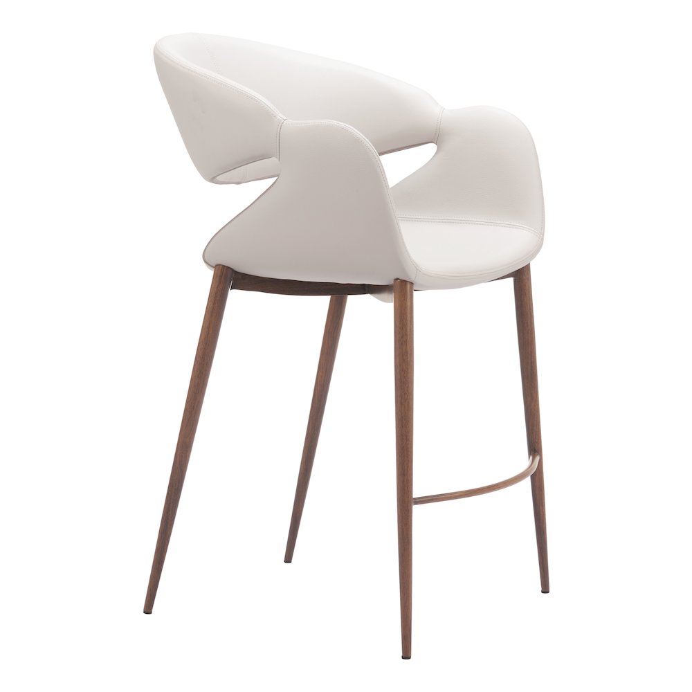 Limay Counter Stool Beige & Walnut. Picture 8