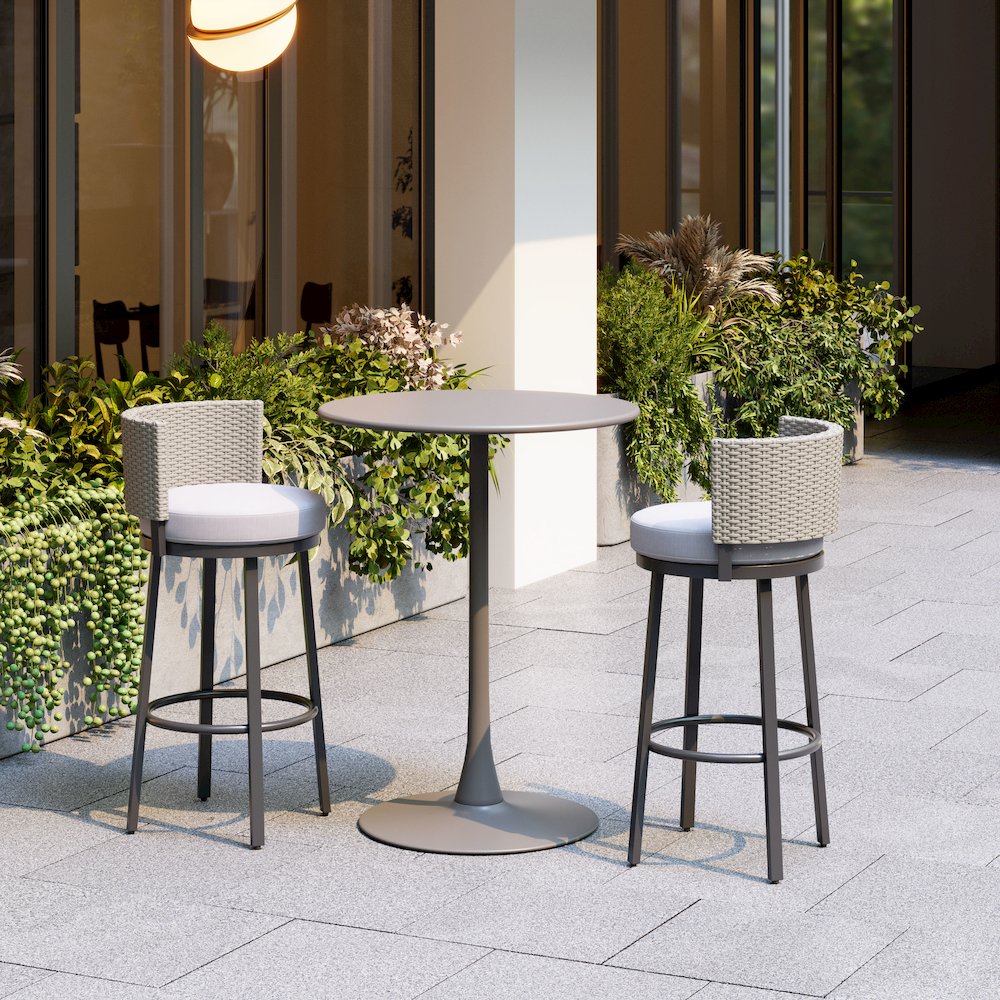 Midnight Wave Barstool White. Picture 8