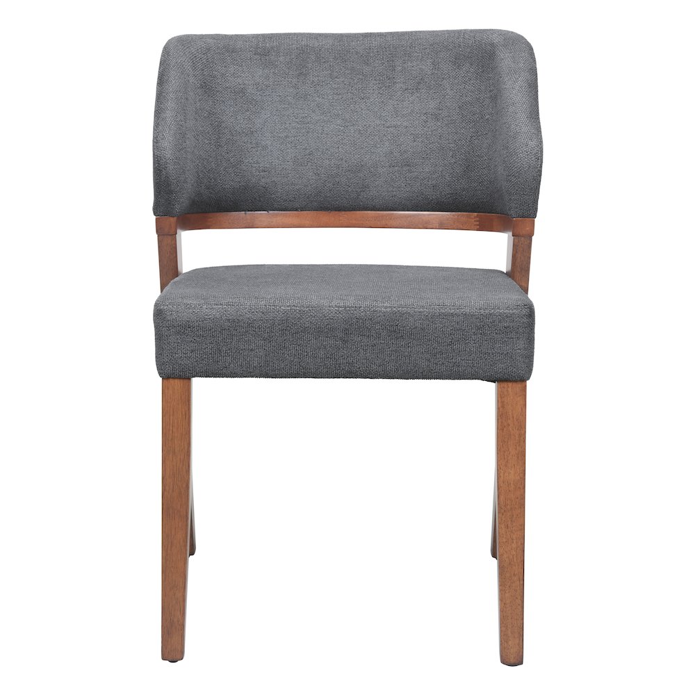 Sunobu Dining Chair (Set of 2) Azure Gray & Walnut. Picture 3