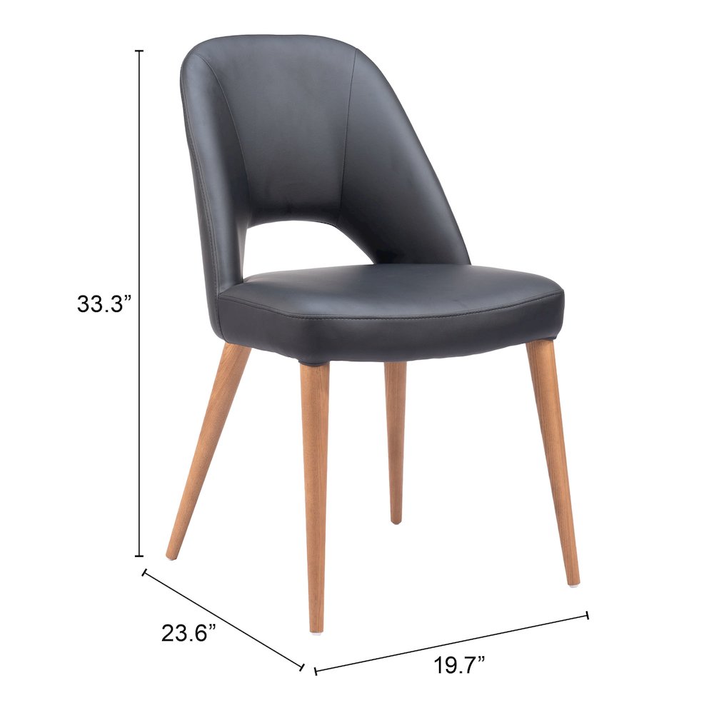 Leith Dining Chair (Set of 2) Black. Picture 7
