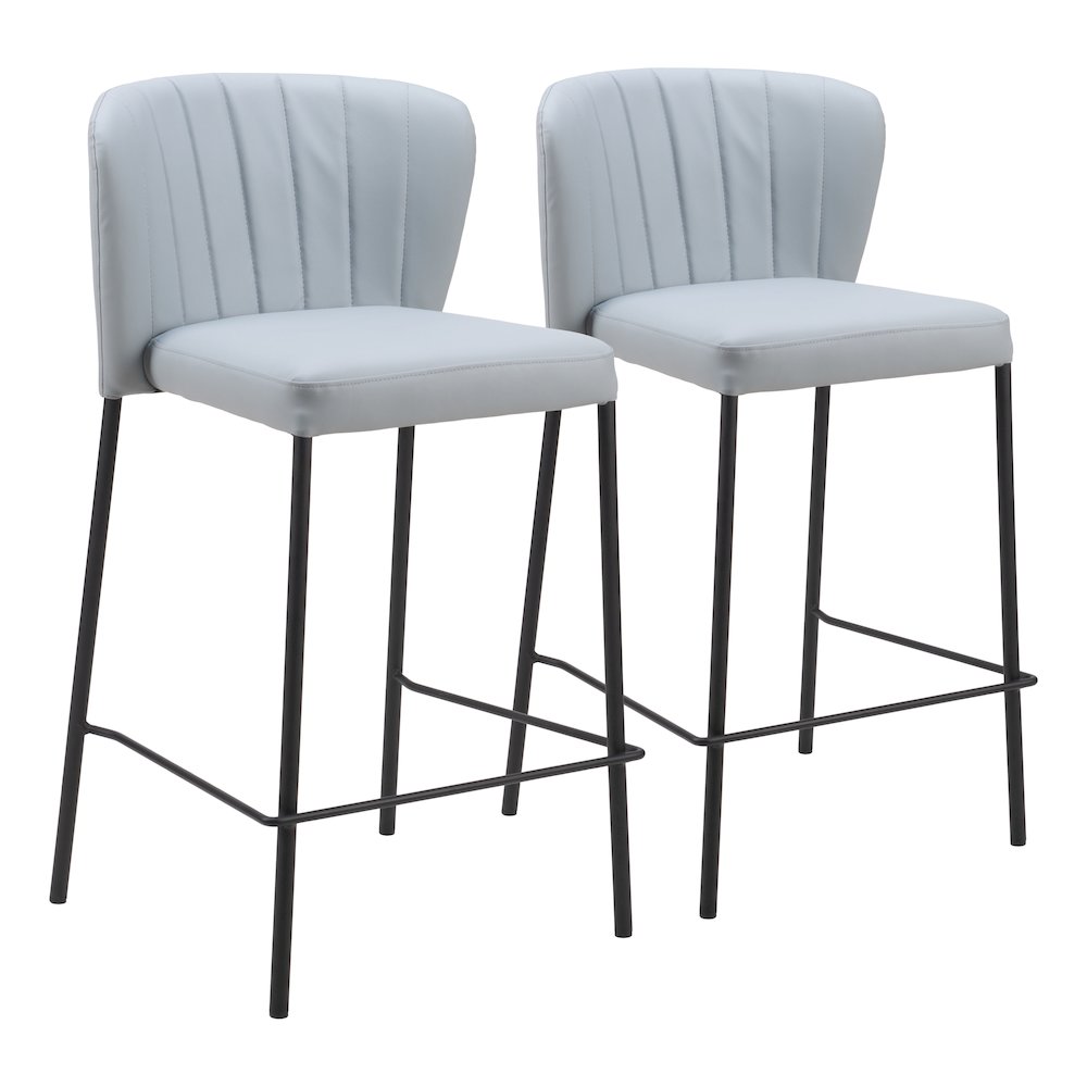 Linz Counter Stool (Set of 2) Gray. Picture 6