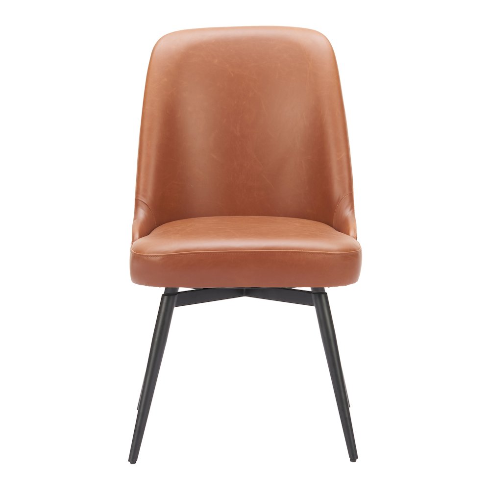 Keppel Swivel Dining Chair (Set of 2) Brown. Picture 3