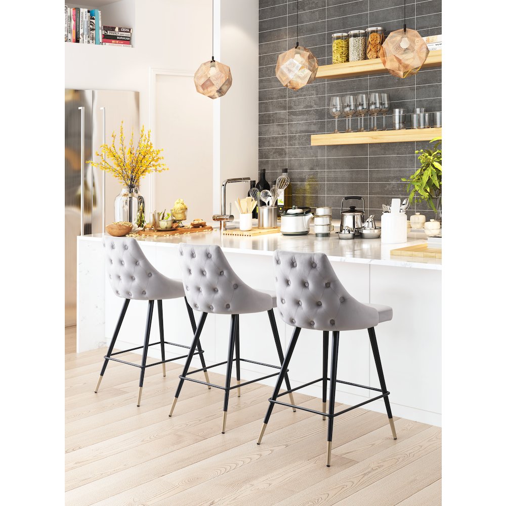 Piccolo Counter Stool Gray. Picture 7